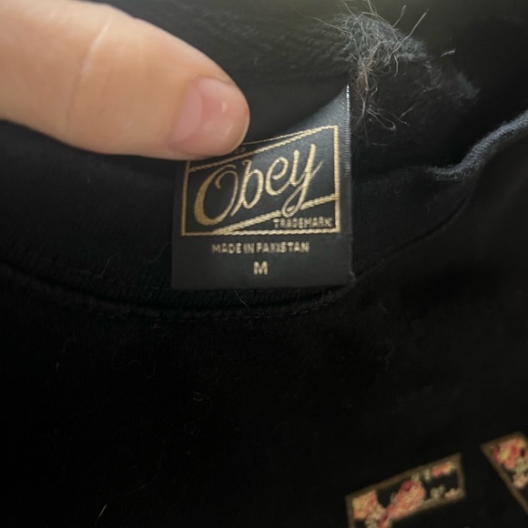 OBEY CREWNECK SWEATSHIRT floral M - Picture 3 of 3
